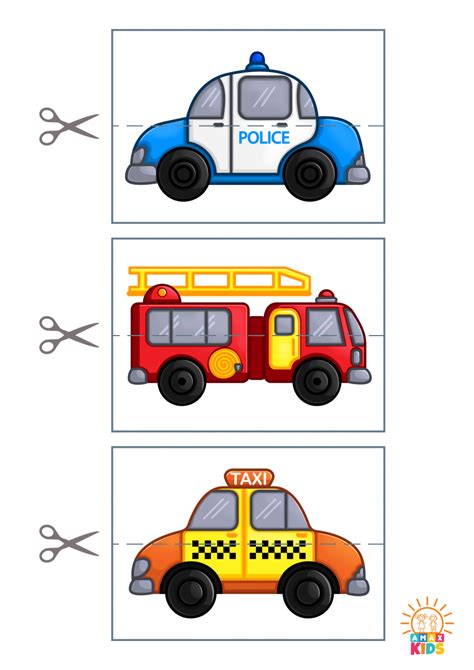 Printable car puzzles for kids | Amax Kids