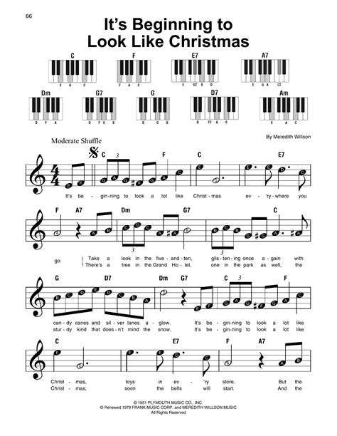 It's Beginning To Look Like Christmas (Super Easy Piano) - Sheet Music