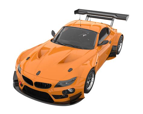 Race car isolated on transparent background. 3d rendering ...