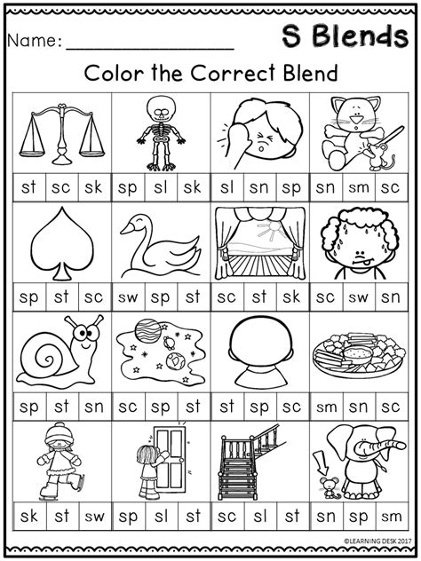 Consonant Beginning S Blends Worksheets and Google Slides | Made By Teachers