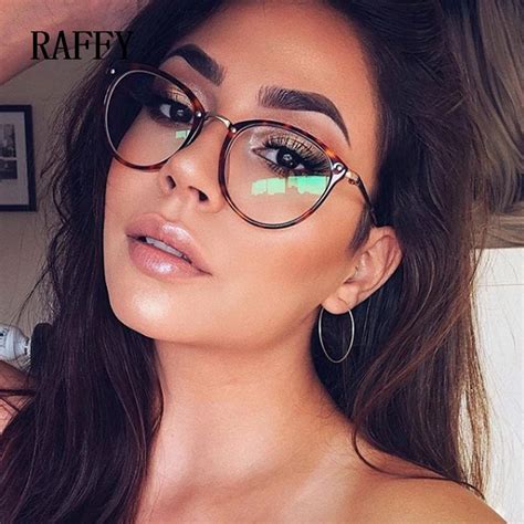 New Round Eyeglasses Frame Eyewear Black Vintage Metal Optical Frame Reading Glasses Women ...