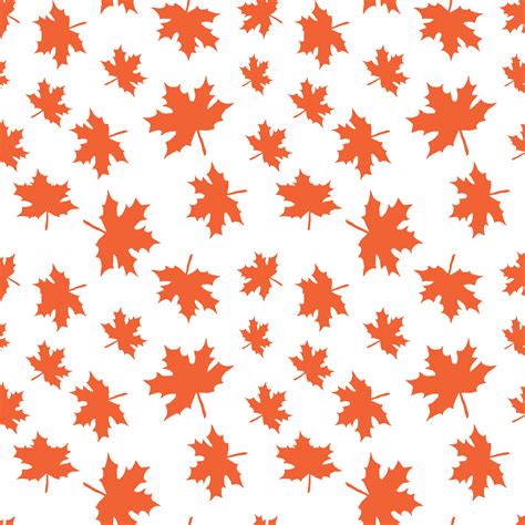 Seamless vector pattern with autumn leaves. Reaping autumn leaves background for textile print ...