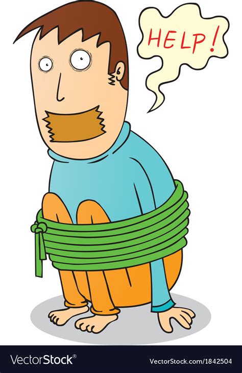 Hostage cartoon Royalty Free Vector Image - VectorStock