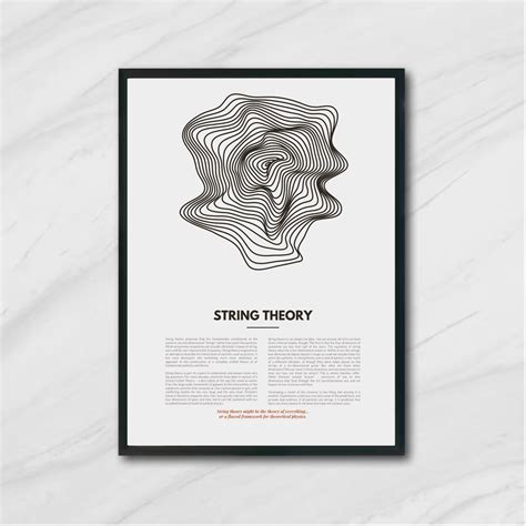 String Theory Printable Wall Art Math Physics Printable Download Science Lab Classroom Decor ...