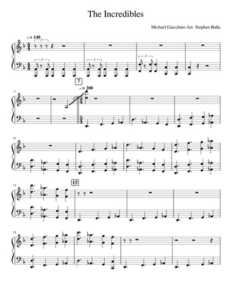 The Incredibles Sheet music for Piano (Solo) | Musescore.com