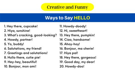 160 Creative and Funny Ways to say Hello (2024)