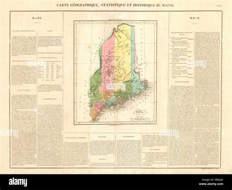 Maine state map. Claimed borders