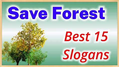 Save Forest slogan in english, Write slogans on the importance of forest, Save tree slogans ...