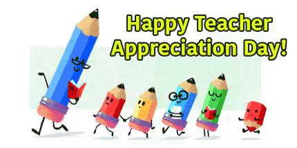 Happy Teacher Appreciation Day GIF - TeacherAppreciation Pencils ...