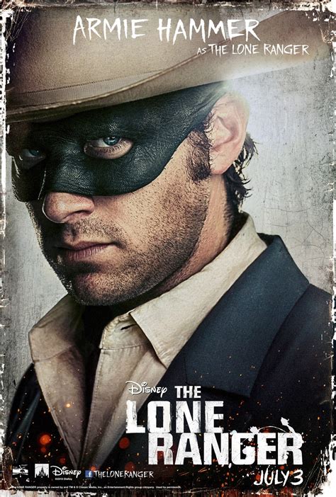 The Lone Ranger Character Poster - Armie Hammer - HeyUGuys