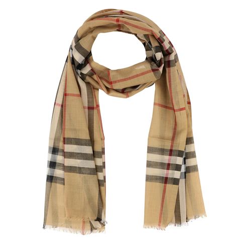 Burberry Outlet: scarf with check pattern - Multicolor | Burberry scarf 8015405 online on GIGLIO.COM