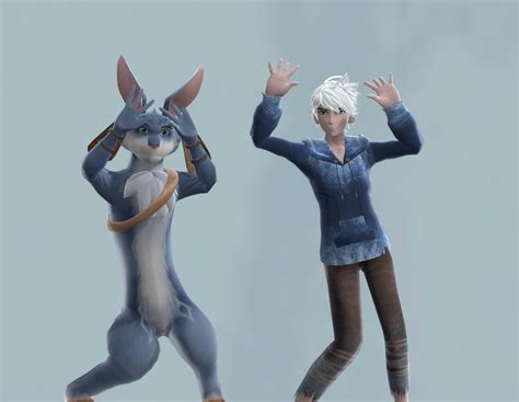 Bunnymund and Jack Frost - Ponponpon by JackFrostOverland on DeviantArt