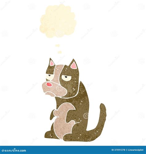 Retro cartoon grumpy dog stock vector. Illustration of fashioned - 37591378