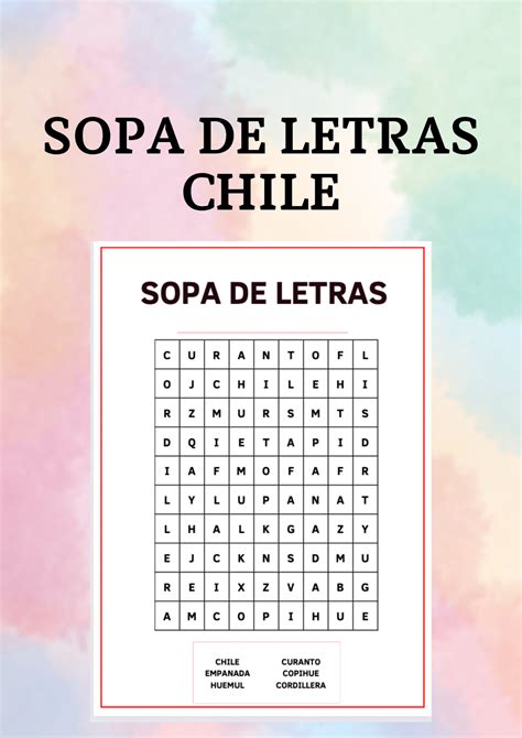 Sopa de letras de Chile - XPPP