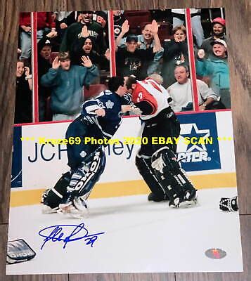 FELIX POTVIN Fights RON HEXTALL Goalie FIGHT Auto SIGNED 11x14 Photo MAPLE LEAFS | eBay