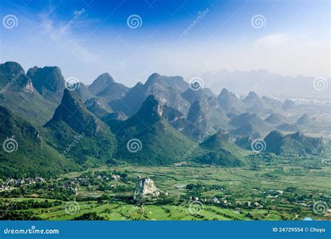 Beautiful Karst Mountain Landscape In Guilin Stock Images - Image: 24729554