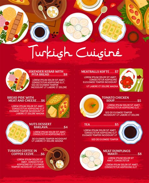 Turkish cuisine restaurant menu vector page 19482331 Vector Art at Vecteezy