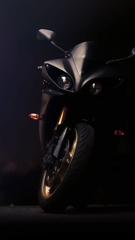 Yamaha R1, black, motorcycle, HD phone wallpaper | Peakpx