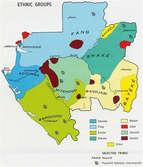 Gabon - Ethnic Groups (1968) : MapPorn