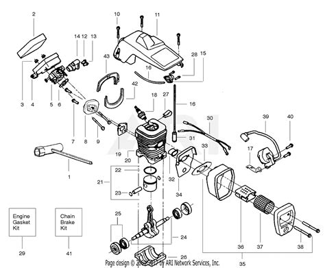 Poulan CRAFTSMAN 358.351082 Gas Chain Saw Parts Diagram for Repair Parts Engine