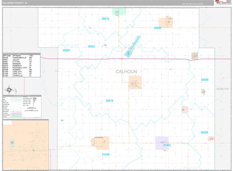 Calhoun County, IA Wall Map Premium Style by MarketMAPS - MapSales.com