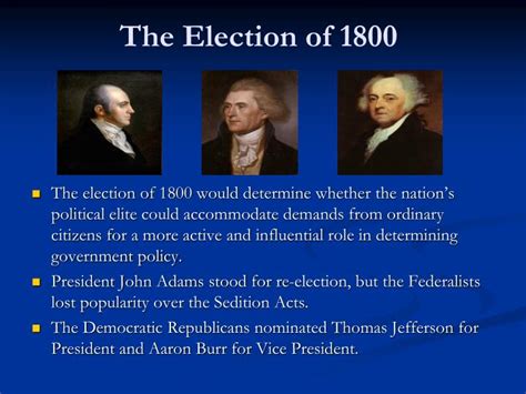 PPT - LECTURE #7: The Age of Jefferson (1800-1816) PowerPoint ...