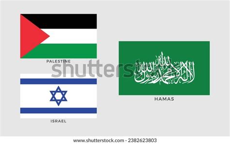 Israel Hamas Palestine Flags Bundle 3 Stock Vector (Royalty Free) 2382623803 | Shutterstock