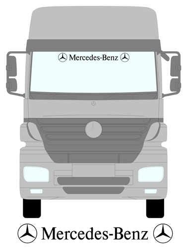 Mercedes-Benz Truck Screen Sticker