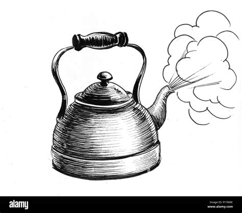 Kettle boiling Black and White Stock Photos & Images - Alamy