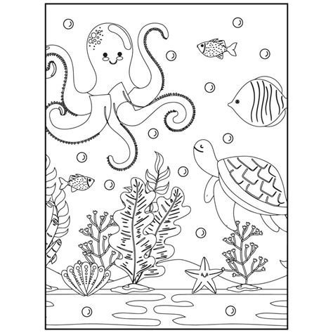 Ocean Plants Coloring Pages Free