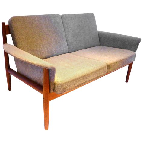 Danish Modern Teak Loveseat Designed by Grete Jalk for France and ...