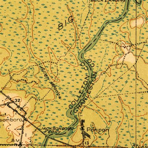 Cottageville, SC (1918, 62500-Scale) Map by United States Geological Survey | Avenza Maps