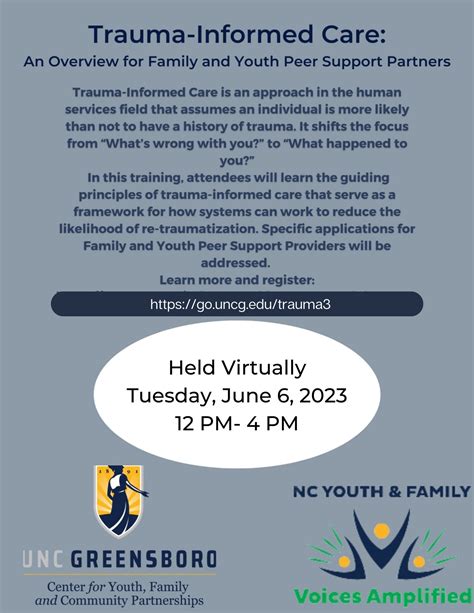 Upcoming Trauma Informed Care Training: June 6, 2023 – NC Voices Amplified