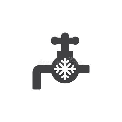 Cold water tap icon vector stock vector. Illustration of flat - 101015095