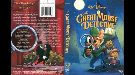 Respeto a ti mismo Piquete espacio disney the great mouse detective vhs Pegajoso Galleta Gracioso