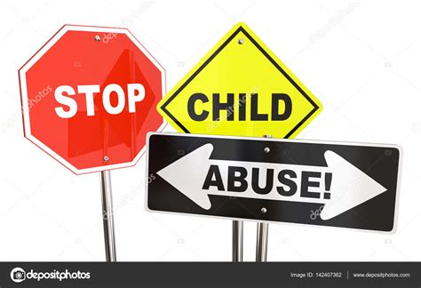 Stop Child Abuse Signs — Stock Photo © iqoncept #142407362