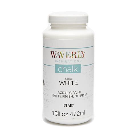 Shop Plaid Waverly ® Inspirations Chalk Finish Acrylic Paint - White, 16 oz. - 60746E | Plaid ...