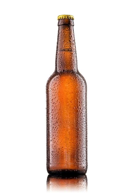 Free Photo | Cold bottle of beer with drops isolated on white background.