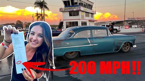 BangShift.com Alex Taylor Runs 200 Mph In Her '55 Chevy! That's Hauling In A Shoebox ...