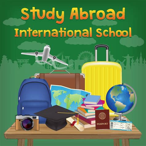 study abroad international school banner poster 2309642 Vector Art at ...