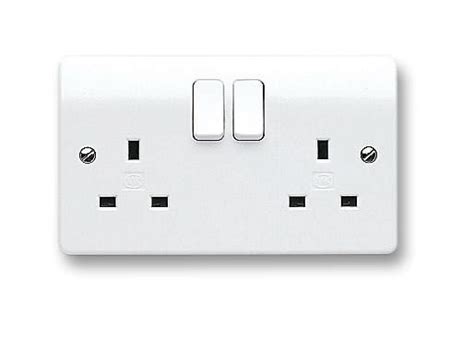 Buy MK (ELECTRIC) 13A 2 Gang DP Double Switched Socket, White Online at ...