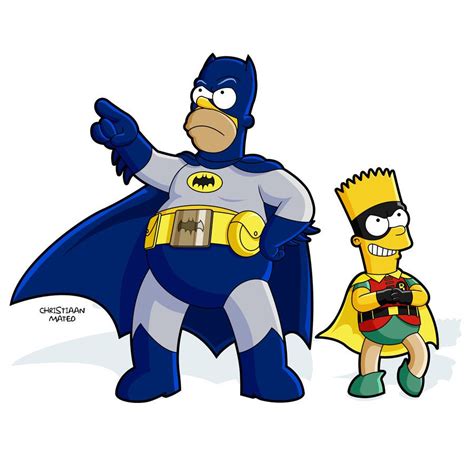 BATMAN AND ROBIN - THE SIMPSONS by MOROTEO56 on deviantART | Batman and ...