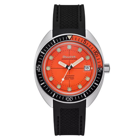 Bulova Oceanographer Snorkel 666 "Devil Diver" Orange LANÇAMENTO 96B350 - Corvus