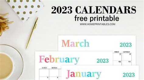 2023 Calendar Template In Colorful Design Free Printable Templates - Riset