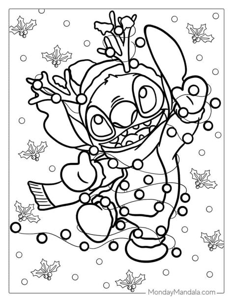 Lilo And Stitch Christmas Coloring Pages