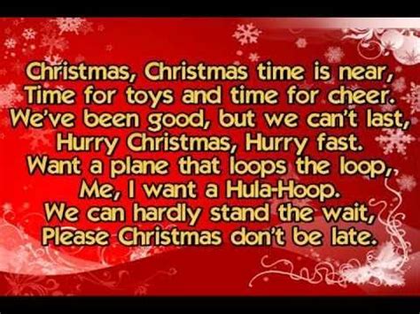 Alvin & The Chipmunks - Christmas Don't Be Late LYRICS (a little difficult to read) | Christmas ...