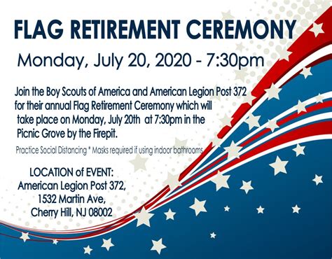 Flag Retirement Ceremony - American Legion Cherry Hill NJ Post 372