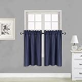 Amazon.com: Elegant Home 2 Panels Tiers Grommets Small Window Treatment Curtain Faux Silk ...