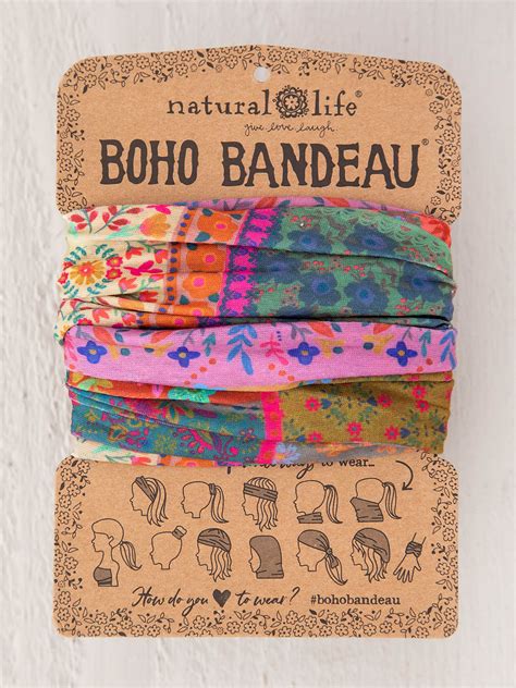 Full Boho Bandeau® Headband - Rainbow Floral – Natural Life