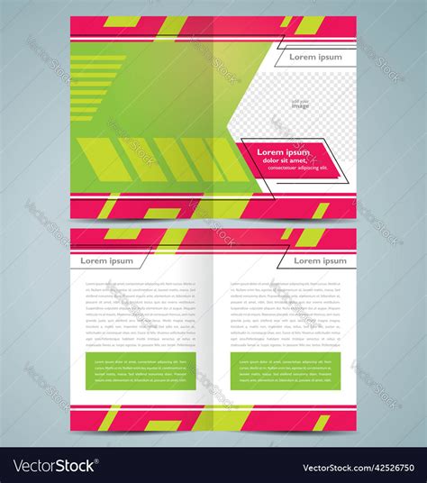 Brochure design booklet template geometric Vector Image